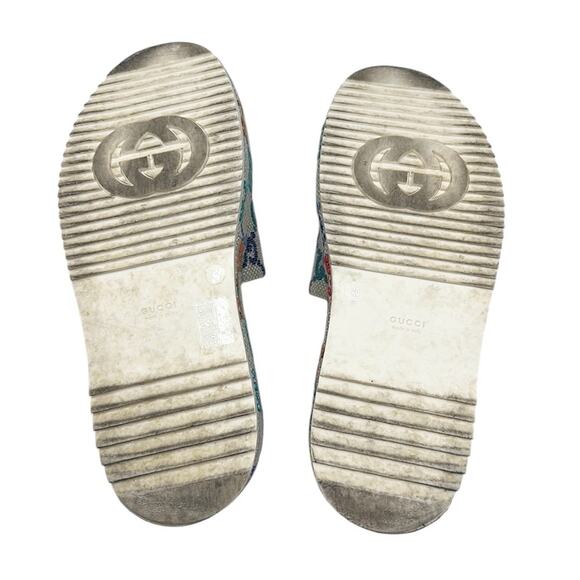 Gucci Angelina Sandals GG Canvas Monogram Psychedelic Platform Slides Size 40 - Picture 7 of 9